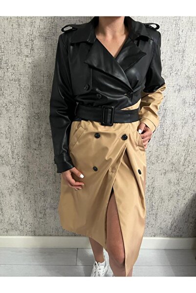 SENZA NOME STIL Deri Ve Ithal Bonded Kumaş Astarlıtrençkot