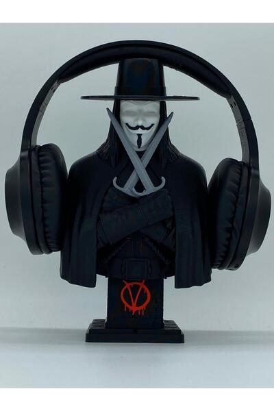 KEMX Bilgisayar KULAKLIK STANDI - BÜST, DEKORASYON - V FOR VENDETTA