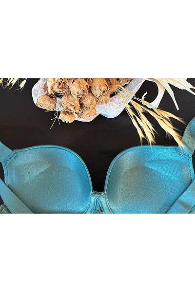 Orkide Strappy Push up Bra - 8825 Green Sparkling Foam Cup