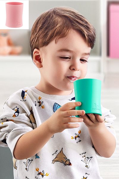 Parlaware Pink Soft Silicone Drinking Cup - Easy Grip