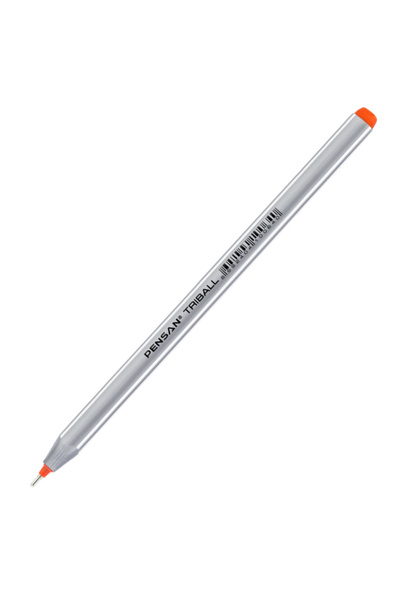 Pensan Ballpoint Pen Triball 1.0 mm Ball Tip Orange 12 Li-12-Li-Pkt