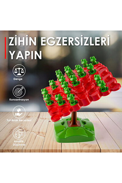 PlayZen Kurbağa Denge Oyunu 3+ Yaş – Eğitici Zeka Oyunu, Ebeveyn-Çocuk Etkileşimli Oyuncak