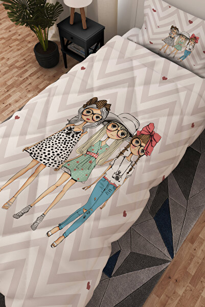 Talia Home Heart Single Children's Quilt Sleeping Set