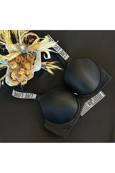 Orkide Black Luminous Strap Push up Bra - 8825 Foam Cup