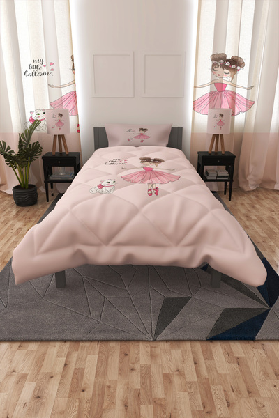 Talia Home Princess Girl's Single Children's Quilt Sleeping Set