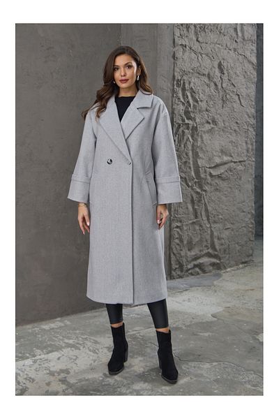 Elif Özbey Butik Palton gri cu nasturi
