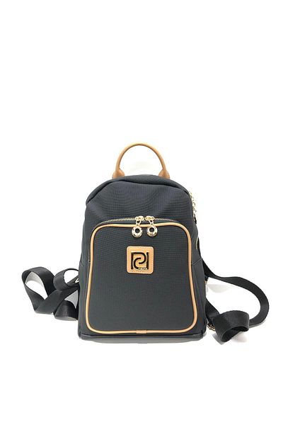 Piedra Black Tan Double Color Fabric Material Backpack