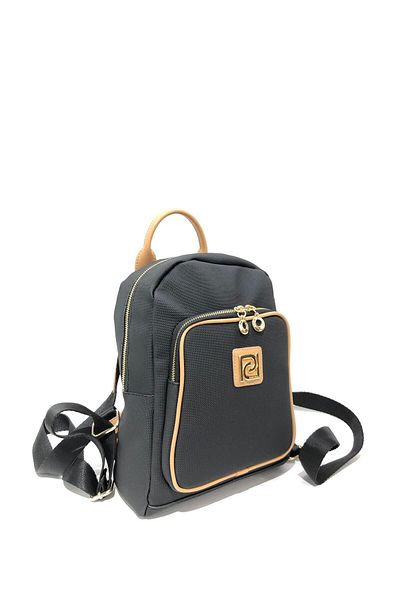 Piedra Black Tan Double Color Fabric Material Backpack