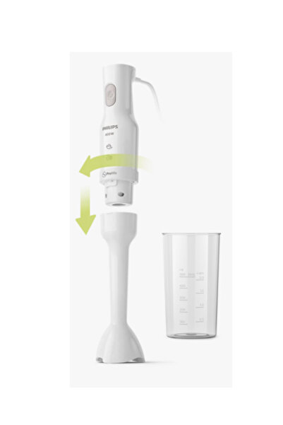 Philips El Blender 400W, Ölçü, Karıştırma Kabı 500ml - El Mikseri 300W Şerit Çırpıcı, Hamur Çengeli, 2li Set