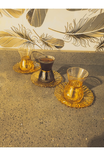 KEVSER GLASS Şelale 12 parça bal çay seti