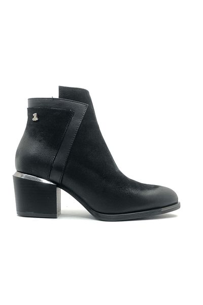 Kids Club Shoes Γυναικείες ορθοπεδικές μπότες από γνήσιο δέρμα Venus Riban ΜΑΥΡΟ-NUBUK