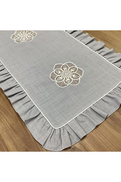 OYA home Lace Runner - Gray -45*150 cm