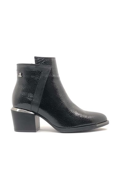 Kids Club Shoes Γυναικείες Ορθοπεδικές Μπότες από Γνήσιο Δέρμα Venus Riban - ΜΑΥΡΟ/Λουστρίνι