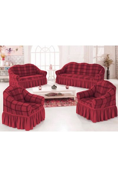 Evory Home Turkey Sofa Cover 4 Pieces Set of 7 Seater (3+2+1+1) Anti Wrinkle Slip Resistant Furniture Protector