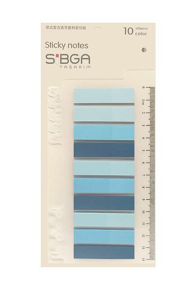sibga tasarım Transparent Colored Post-It Note Paper - 200 Sheets Bookmark Sticker