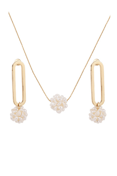 Ecru Atelier Liva Kolye Ve Küpe Seti No.3