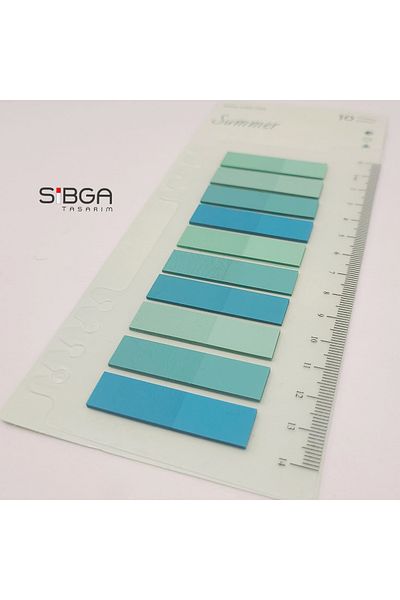 sibga tasarım Transparent Colored Post-It Note Paper - 200 Sheets Bookmark Sticker