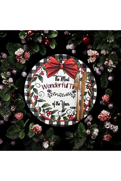 Sister Home Design Wonderful Time yılbaşı, Christmas 2 Adet Kış Supla, Kumaş - İçi Ahşaplı Supla