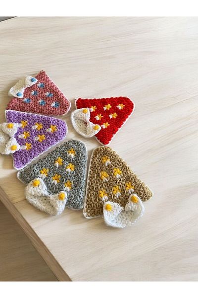Dantelux Hand Knitted 5 Pieces Collared Model Lif Dowry Holder Daily Use