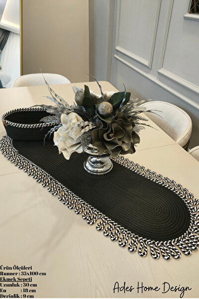 ADES HOME DESİGN Jüt, Sepetli Runner ,Amerikan Servisi ,Supla ,Masa Örtüsü,Se...
