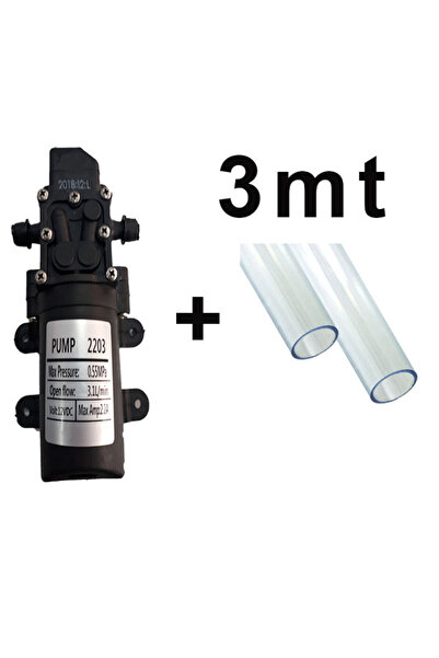 İtal AKÜLÜ SU AKTARMA VE İLAÇLAMA MOTORU POMPASI 12 VOLT-ORAC + 3MT HORTUM