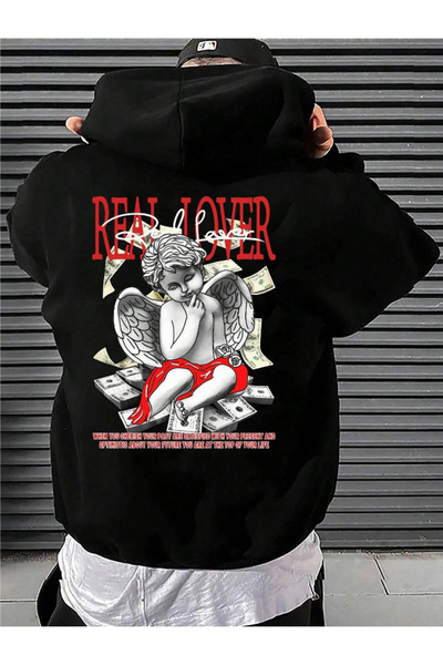 Marco Fresco Hanorac unisex cu imprimeu Real Lover