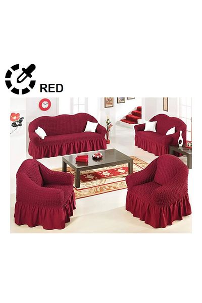Evory Home Sofa Cover 4 Pieces Set of 7 Seater (3+2+1+1) Anti Wrinkle Slip Resistant Furniture Protector