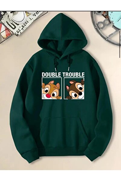 caddekombin Φούτερ με κουκούλα με διπλή στάμπα με 2 κλωστές και τσέπες