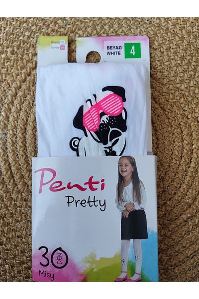 Penti Бели чорапогащи с животински шарки Penti?