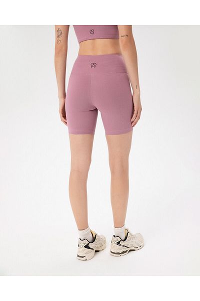 Ayma Active High Waist Pink Women's Biker Tights Shorts - Organic Cotton