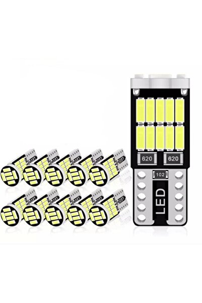 SİSA SENİSTESENAL T10 Led 26 Ledli 10 Adet W5w Metal Ultra Power Beyaz Park Plaka Tavan Ampulü