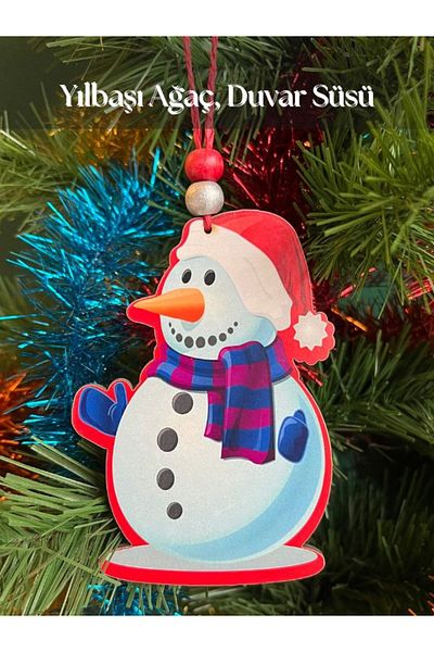 Tuana Trend Santa Claus Deer Christmas Ornament Decor - Wooden Wall Snowflake