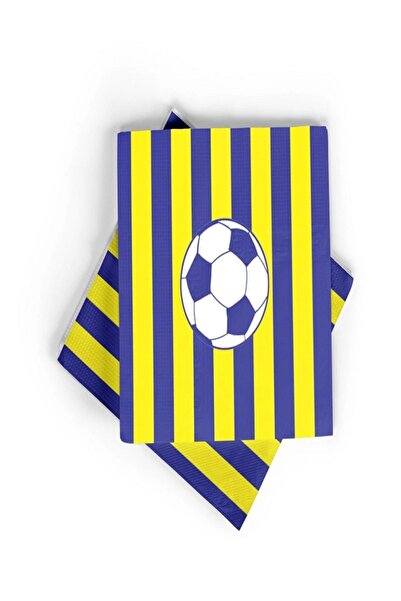 Party Time Set de 20 de șervețele pentru fani, galbene și bleumarin