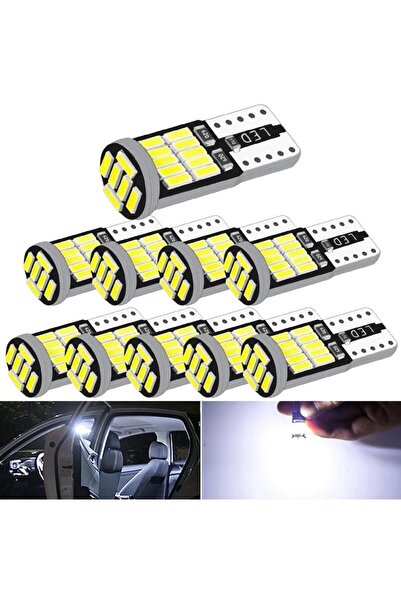 SİSA SENİSTESENAL T10 Led 26 Ledli 10 Adet W5w Metal Ultra Power Beyaz Park Plaka Tavan Ampulü