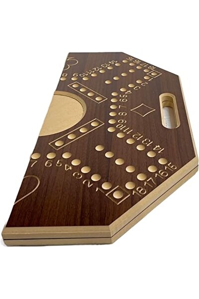 ALBADER لعبة جاكارو خشبية قابلة للطي ومرقمة، كبيرة الحجم لأربعة لاعبين مع بطاقات وكرات زجاجية