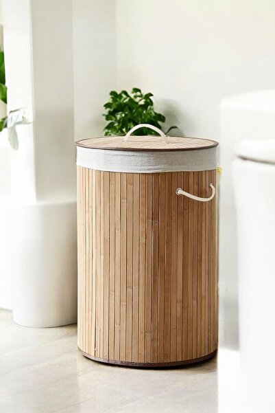 Mirilliahome Στρογγυλό Καλάθι Πλυντηρίου από Μπαμπού: Κομψότητα και Πρακτικότ...