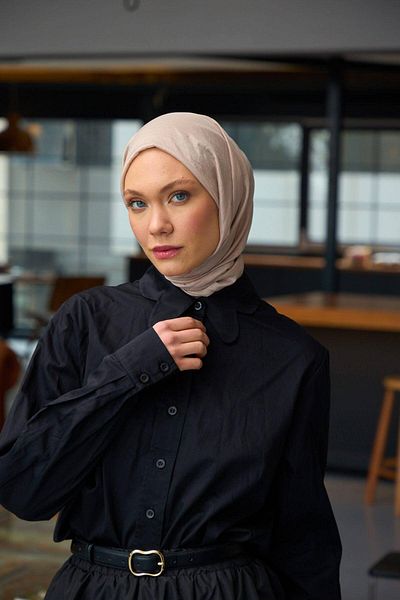 İpekhan Απλό μοτίβο Voile Shawl Papaya Voile Silk Shawl - 9800-38