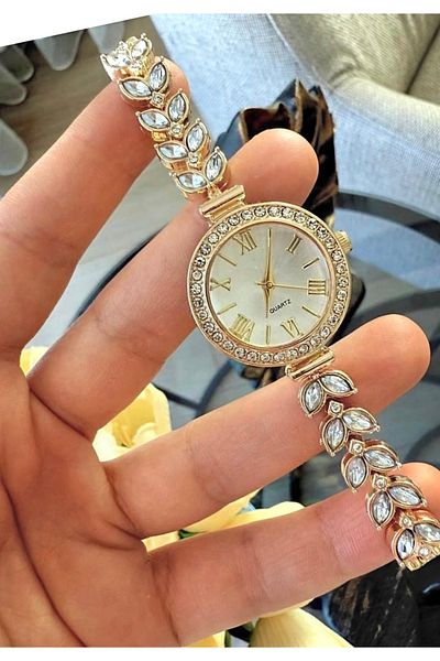 pullmarkt Ottoman Series - Tulip Pattern Cord Women's Wristwatch