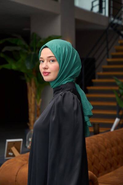 İpekhan Model simplu Șal Voal Verde Pădure Șal Mătase Voal - 9800-36