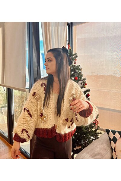 mihal boutique Kurabiye Adam El Örgüsü Hırka