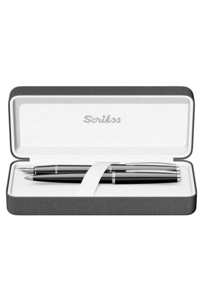 Scrikss 33 DOLMAKALEM+TUKENMEZ KALEM TAKIM SİYAH KUTULU