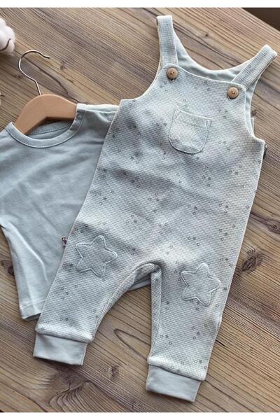 Little Trend Baby WAFFLE BOY SALOPET TAKIM - OKALİPTUS YEŞİL