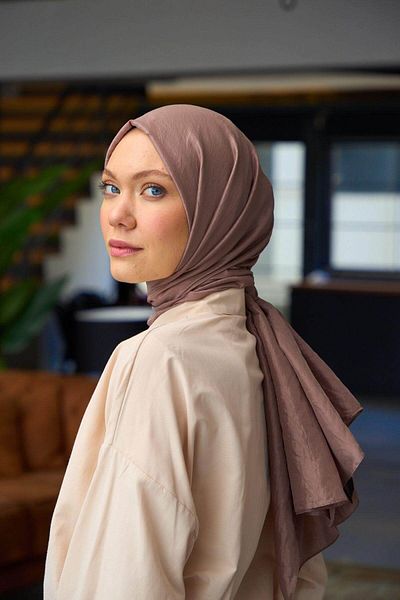 İpekhan Σάλι Voile με απλό σχέδιο Coral Pink Voile Silk Wrap - 9800-26
