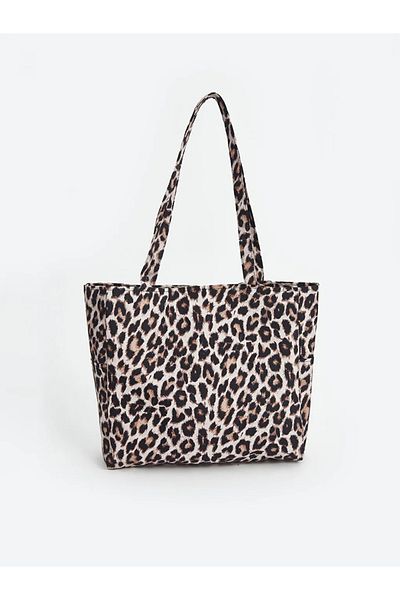 LC Waikiki Lcw Accessories Brown Leopard Print Women's Shoulder Bag