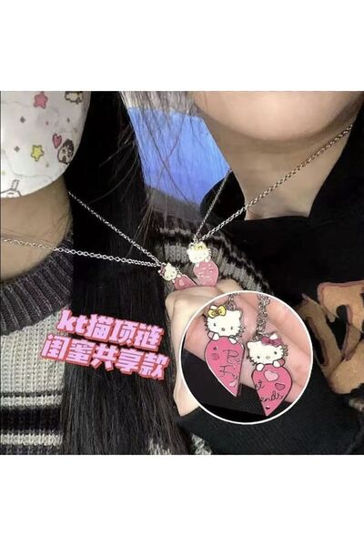 BuSefa Accessory Hello Kitty 2’li Best Friend Arkadaşlık Kolyesi