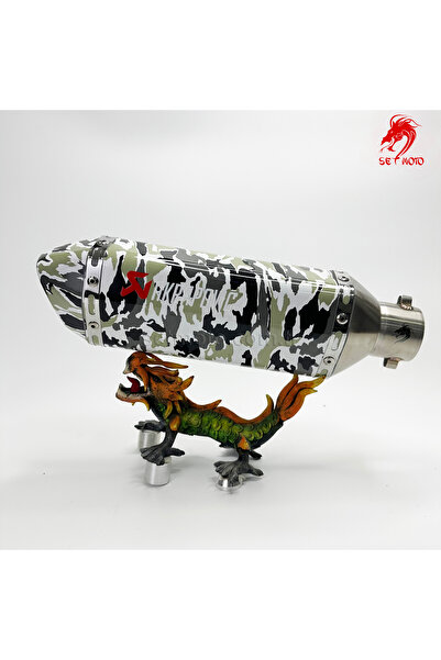 setmoto Akrapovıc Eksoz - Özel Kamuflaj Dizayn - Emsalsiz - Susturucu
