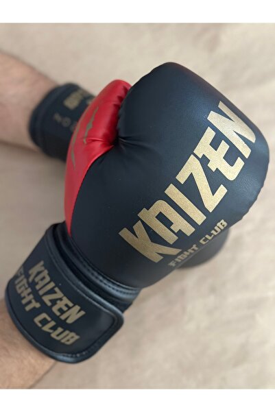 Kaizen Tasarım Siyah Kırmızı Boks Eldiveni