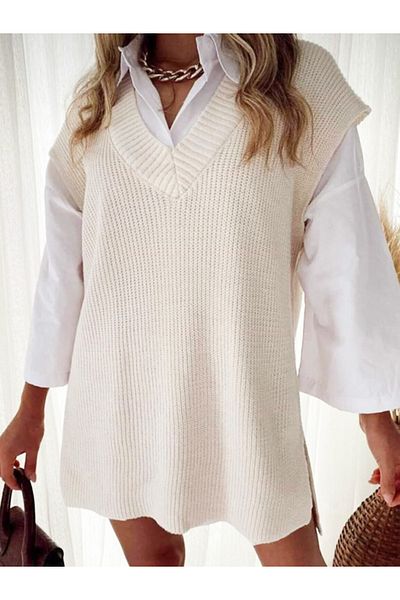 YUGA KNİTTİNG Selanic Knitted Knitted Women's Suiter 75 cm
