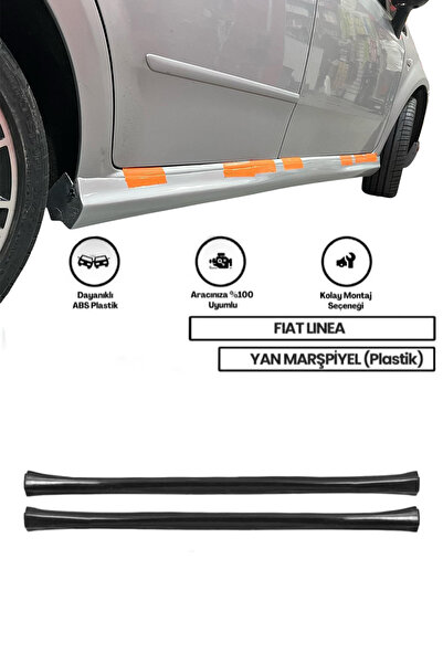 xtuning trakya Fiat Linea 2007-2018 Uyumlu Boyasız Plastik Sağ-sol Takım Marşpiyel