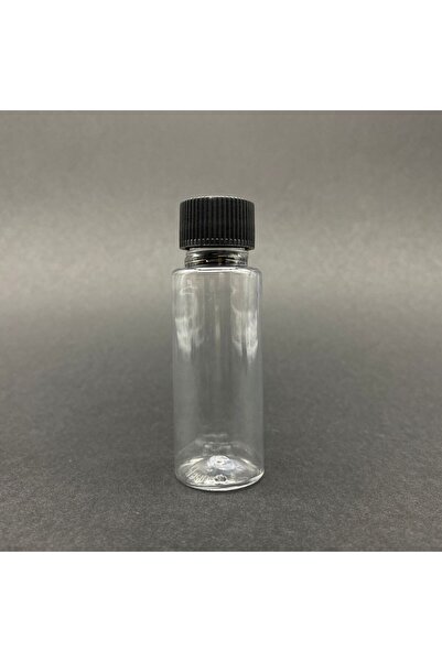makrobay 30 Cc Plastik Şişe - Siyah Kapaklı - 30 Ml Kapaklı Pet Şişe 10 Adet